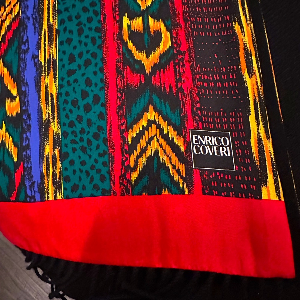 Enrico Coveri wild color scarf